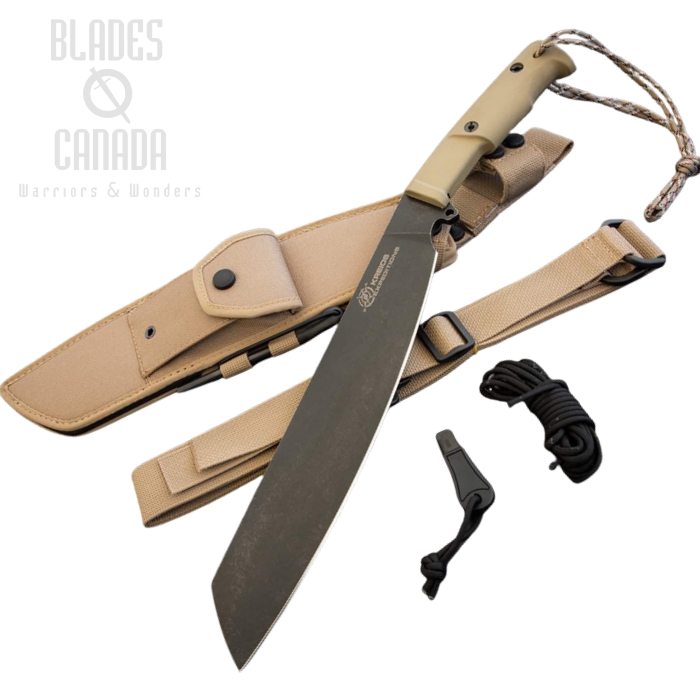 Extrema Ratio Kreios Expedition Fixed Blade Knife, N690 Dark Stone, Desert Handle